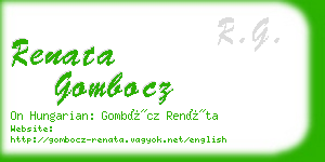 renata gombocz business card